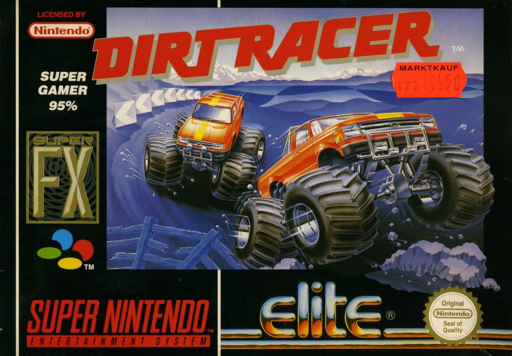 Dirt Racer box art for Super Nintendo